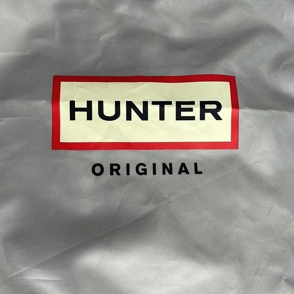 HUNTER Boots Logo Carryall Bag Dustbag Grey Drawstring Backpack Nylon - Picture 2 of 8